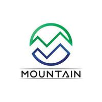 logotipo de icono de montaña vector