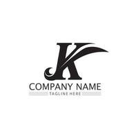 K logo design K letter font Concept Business logo vector and design initial company