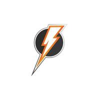 the power vector, flash ogo and thunderbolt and icon electricity illustration template design vector