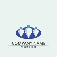 People logo, Team, Succes people work, Group and Community, Group Company and Business logo vector and design Care, Family icon Succes logo