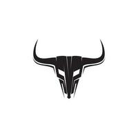 Bull horn and buffalo logo and symbols template icons app vector