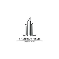 Real estate and home buildings vector logo icons template