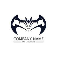 bat vector icon logo template