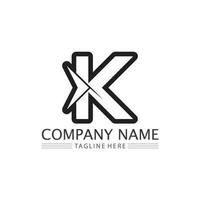 K logo design K letter font Concept Business logo vector and design initial company