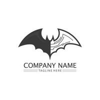 bat vector icon logo template