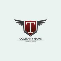 T letter, T logo vector font alphabet design and icon T