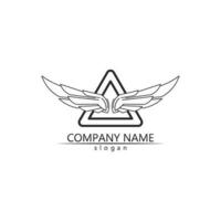 Black wing logo symbol for a professional designer vector