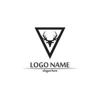 deer logo animal and mammal design and graphic vector