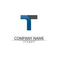 T letter, T logo vector font alphabet design and icon T