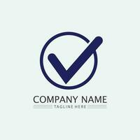 Checklist check mark logo vector or icon. Tick symbol in green color illustration. Accept okey symbol for approvement or cheklist design