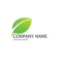 Tree leaf vector and green logo design friendly concept