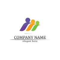 People logo, Team, Succes people work, Group and Community, Group Company and Business logo vector and design Care, Family icon Succes logo