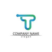 T letter, T logo vector font alphabet design and icon T