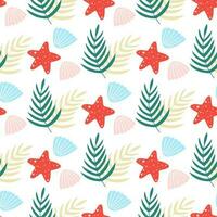 Hand drawn cute summer seamless pattern vector