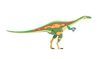 Cartoon Elaphrosaurus dinosaur funny character vector