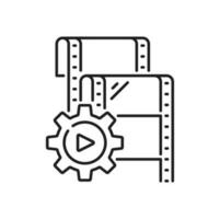 Movie or photo tape, film movie production icon vector