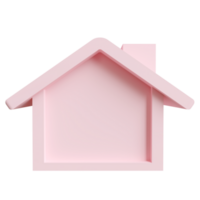Hem, rosa hus söt i pastell toner png