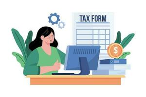 Accountants maintain financial records and prepare tax returns. vector