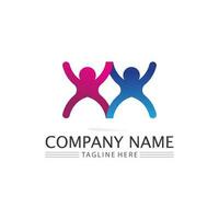 succes logo team work brand and business logo, vector community, unity colorful and friendship , partner teamwork care logo