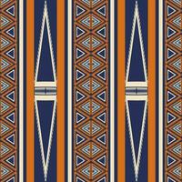 Aztec colorful geometric pattern. Aztec kilim colorful geometric stripes seamless pattern. Ethnic geometric pattern use for fabric, textile, home decoration elements, upholstery, wrapping, etc. vector