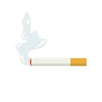 Cigarette burns vector isolated on white background