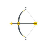 Bow and arrow vector isolated on white background