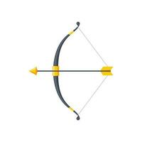 Bow and arrow vector isolated on white background