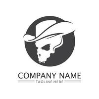 cowboy hat logo icon vector design template