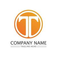 letter T logo image and font T design graphic  vector