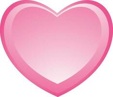 Beautiful glossy pink heart. vector