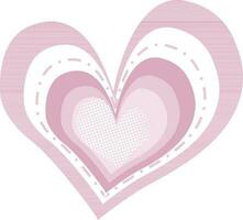 Abstract creative pink and white heart. vector