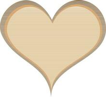 Flat style heart with space for your text. vector
