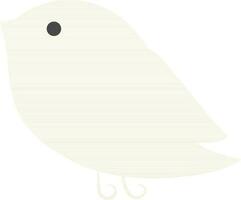 Flat style bird icon in white color. vector