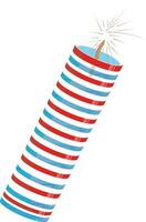 Colorful strips firecracker bomb on white background. vector
