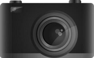 Realistic digital camera in black color. vector