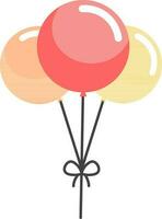 Bunch of colorful balloon in flat style. vector