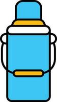 Thermos bottle icon in flat style. vector