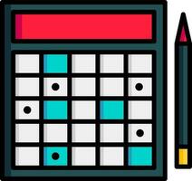 Bingo card with pencil icon in flat style. vector