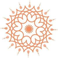 Beautiful mandala floral design in red color. vector
