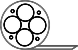 Reel icon or symbol in line art. vector