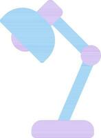 Purple and Blue Desk Lamp Icon on White Background. vector