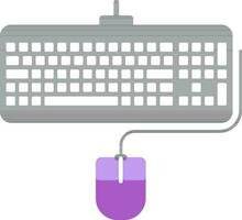 vector ilustración de teclado y ratón.