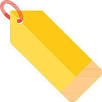 Flat style tag icon in yellow, orange and red color vector