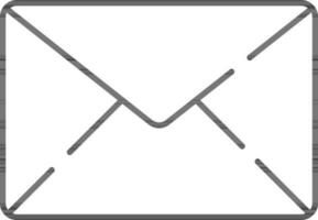 Line art illustration of email or envelope icon. vector