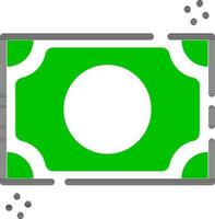 Money icon in black and green color. vector