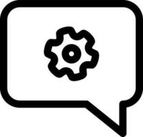 Line art illustration of Message update or setting icon. vector