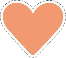 Flat illustration of heart icon. vector