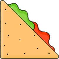 Illustration of colorful sandwich icon. vector