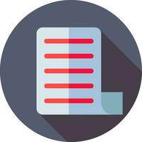 Document paper icon in blue and red color. vector