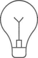 Line art illustration of light bulb or idea concept. vector